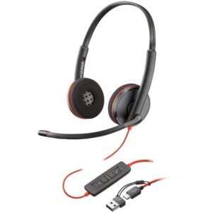 Auriculares Poly Blackwire 3220 + Adaptador USB-C/A/ con Micrófono/ USB Tipo-C/ Negro 197498429373 8X228AA HP-POL 8X228AA