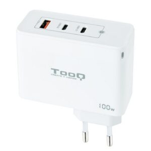 Cargador de Pared GaN TooQ TQWC-GANQC2PD100W/ 2xUSB Tipo-C/ 1xUSB/ 100W 8433281013216 TQWC-GANQC2PD100W TOO-CARGA TQWC-GANQC2PD100W