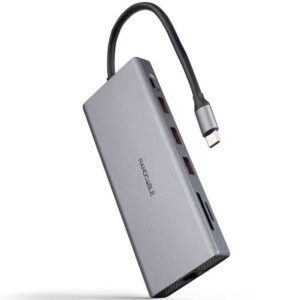 Docking Tipo-C Nanocable 10.16.4612/ 3xUSB/ 1xUSB Tipo-C/ 2xHDMI 4K/ 1xDisplayPort/ 1xRJ45/ 1xLector tarjetas/ 1xJack 3.5/ 1xUSB Tipo-C PD/ Gris 8433281015579 10.16.4612 NAN-HUB 10 16 4612