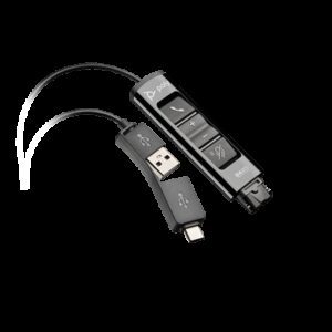 HP Poly Adaptador negro Poly DA85 USB a QD compatible con TAA 0197029650061 | P/N: 786C7AA | Ref. Artículo: 1413525