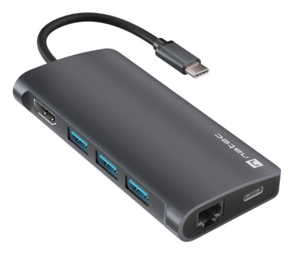 HUB USB-C 8 IN 1 NATEC FOWLER 2 3X USB 3.0 HUB HDMI 4K USB-C 5901969444438 NMP-2162