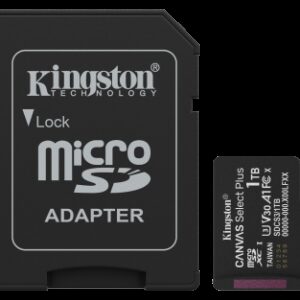 Kingston Technology 1TB microSDXC Canvas Select Plus Gen3 150MB/s A1 (Incluye adaptador de SD) 0740617348606 | P/N: SDCS3/1TB | Ref. Artículo: 1400987