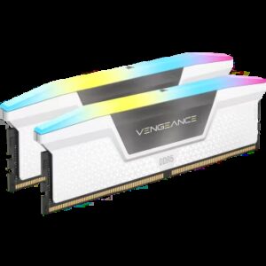 MEMORIA CORSAIR DDR5 32GB 2X16GB PC6000 VENGEANCE RGB BLANCA CMH32GX5M2D6000Z38W 0840440438618 | P/N: CMH32GX5M2D6000Z38W | Ref. Artículo: 1412370