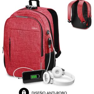 MOCHILA SUBBLIM URBAN LOCK BACKPACK 16" RED 8436586741358 SUB-BP-1UL0002