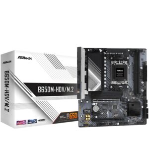 Placa Base Asrock B650M-HDV/M.2/ DDR5/ PCIe 5.0/ Socket AM5/ Micro ATX 4710483942693 90-MXBLA0-A0UAYZ ASR-PB B650M-HDV M2