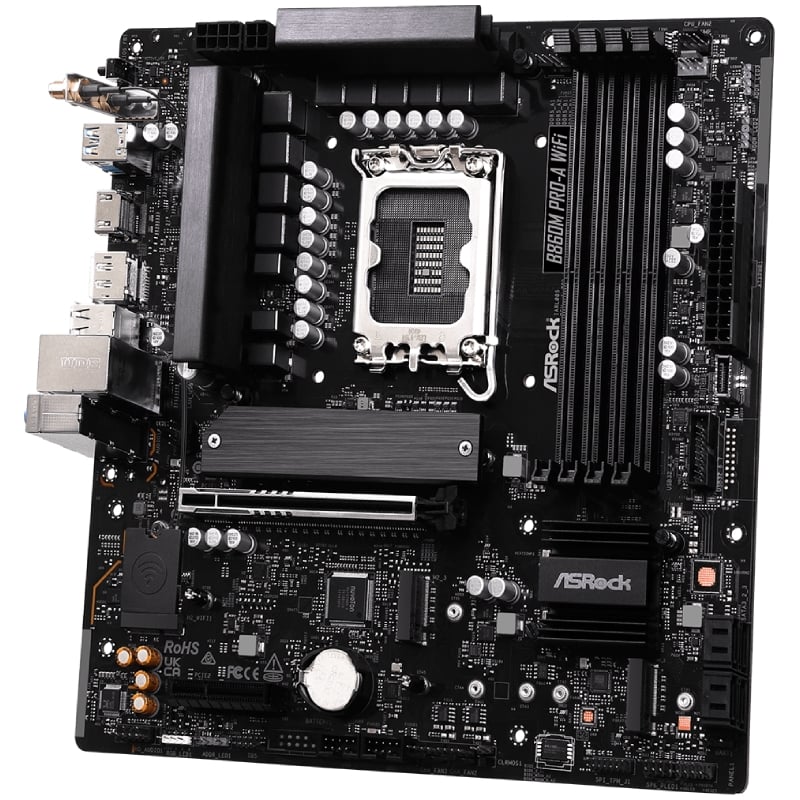 Placa Base Asrock B860M PRO-A WIFI Socket 1851/ DDR5/ PCIe 5.0/ Micro ATX - Imagen 4