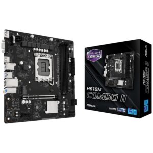 Placa Base Asrock H610M COMBO II Socket 1700/ DDR4/ DDR5/ PCIe 5.0/ Micro ATX 4711581494671 90-MXBUN0-A0UAYZ ASR-PB H610M COMBO II