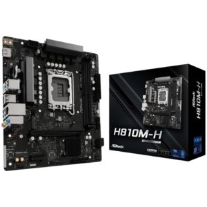 Placa Base Asrock H810M-H Socket 1851/ DDR5/ PCIe 4.0/ Micro ATX 4711581490833 90-MXBSZ0-A0UAYZ ASR-PB H810M-H