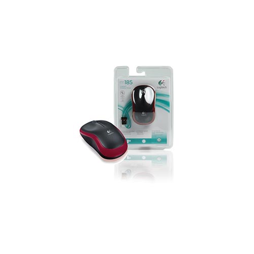 RATON LOGITECH M185 INALAMBRICO NEGRO/ROJO - Imagen 2