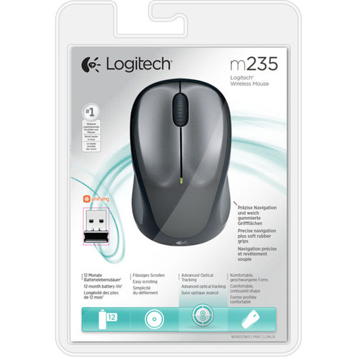RATON LOGITECH M235 INALAMBRICO NEGRO/GRIS - Imagen 4