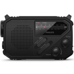 Radio Portátil Philips TAR1609/ a Pilas/ con Batería/ Linterna/ Placa Solar/ Negra 4895229151192 TAR1609/00 PHIL-RADIO TAR1609