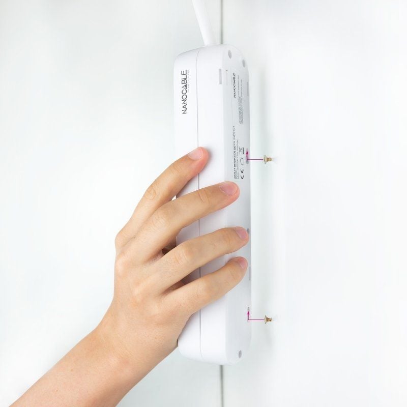 Regleta Nanocable 10.37.0004-NS/ 4 Tomas de Corriente/ Cable 1.4m/ Blanca - Imagen 4