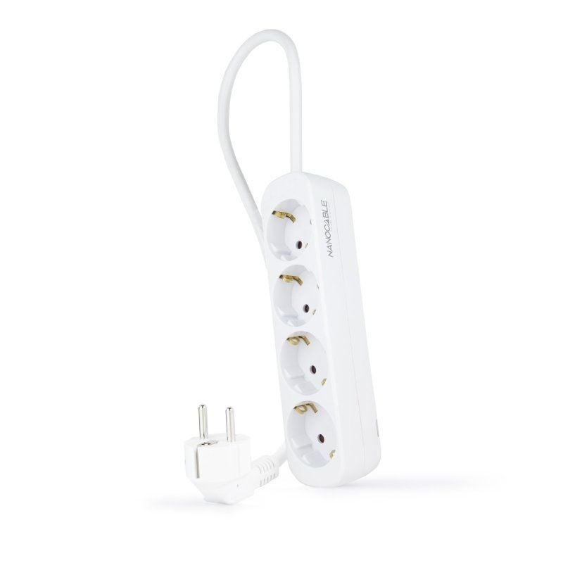 Regleta Nanocable 10.37.0004-NS/ 4 Tomas de Corriente/ Cable 1.4m/ Blanca 8433281014015 10.37.0004-NS NAN-REGLETA 10 37 0004-NS