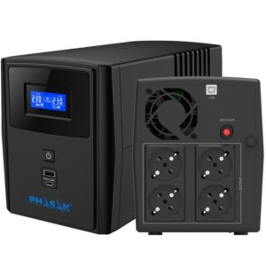 SAI Línea Interactiva Phasak SIRIUS 1200 VA Interactive/ 1200VA-720W/ 4 Salidas/ Formato Torre 5605922007240 PH 7312 PHK-SAI SIRIUS 1260 VA INT