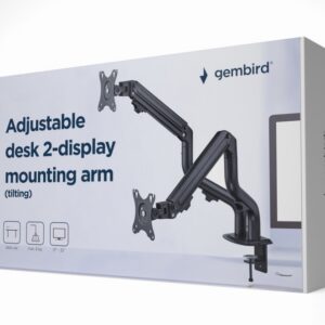 SOPORTE ESCRITORIO AJUST GEMBIRD CON BRAZO PARA 2 PANTALLAS 17-32 HASTA 8 KG 8716309126106 MA-DA2-02