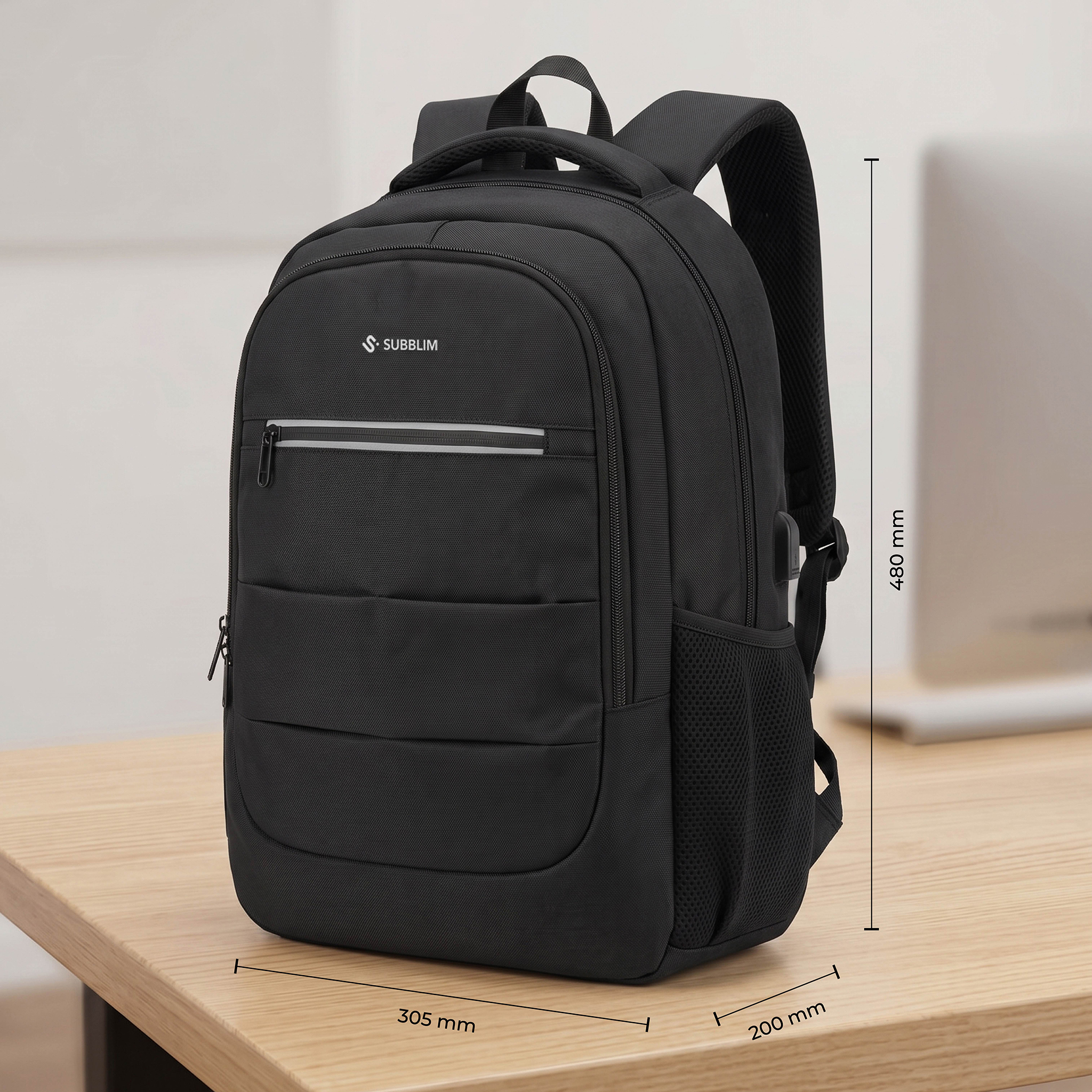 SUBBLIM City Plus Backpack 16" 26L Black - Imagen 2