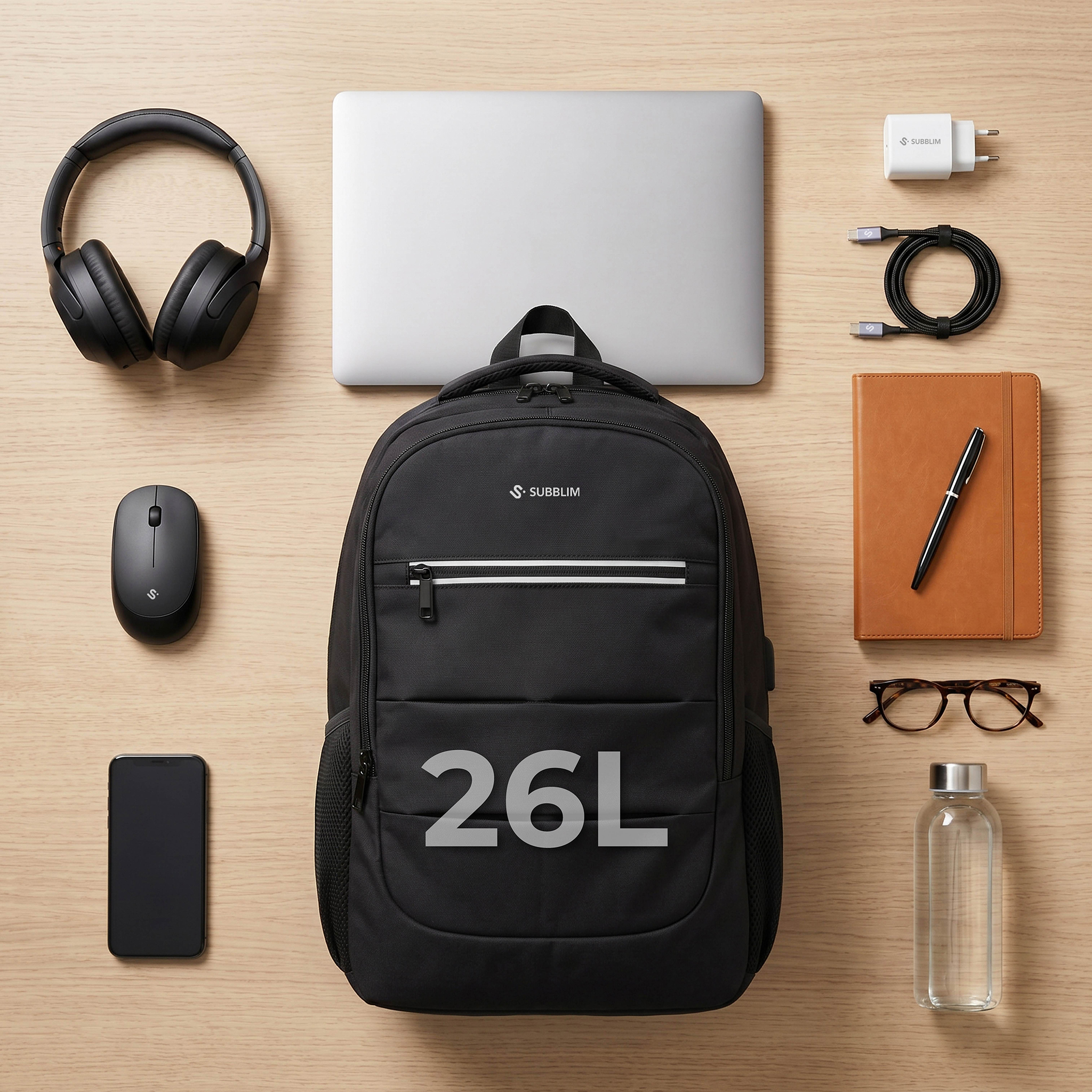 SUBBLIM City Plus Backpack 16" 26L Black - Imagen 4