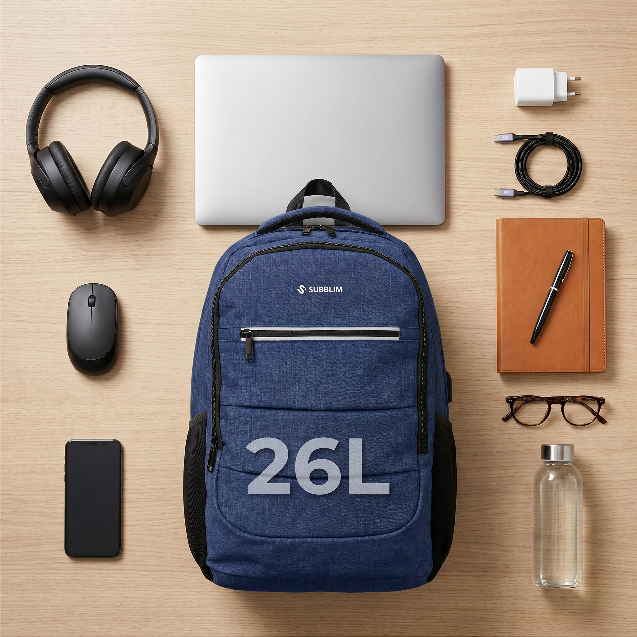 SUBBLIM City Plus Backpack 16" 26L Blue - Imagen 4