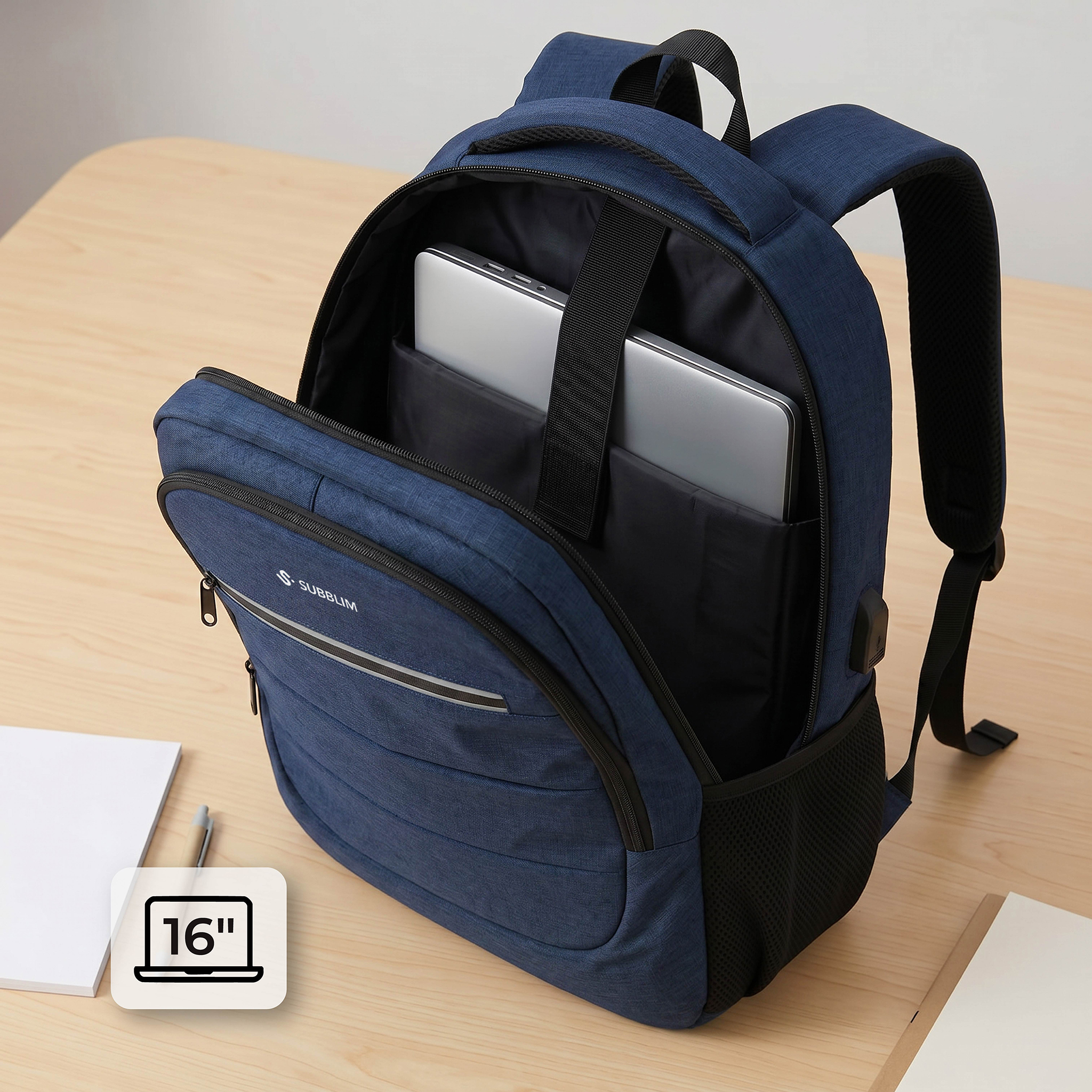 SUBBLIM City Plus Backpack 16" 26L Blue - Imagen 5