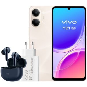 Smartphone Vivo Y21 4GB/ 256GB/ 6.74"/ 5G/ Oro/ Incluye Cargador + Auriculares 8437029839489 5673142B VIVO-SP Y21 5G 4-256 GD PACK