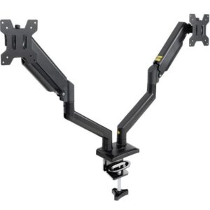 Soporte de Mesa para 2 Monitores TooQ DB1434TNR-B/ Giratorio/ Inclinable/ hasta 10kg 8433281015456 DB1434TNR-B TOO-SOPORTE DB1434TNR-B