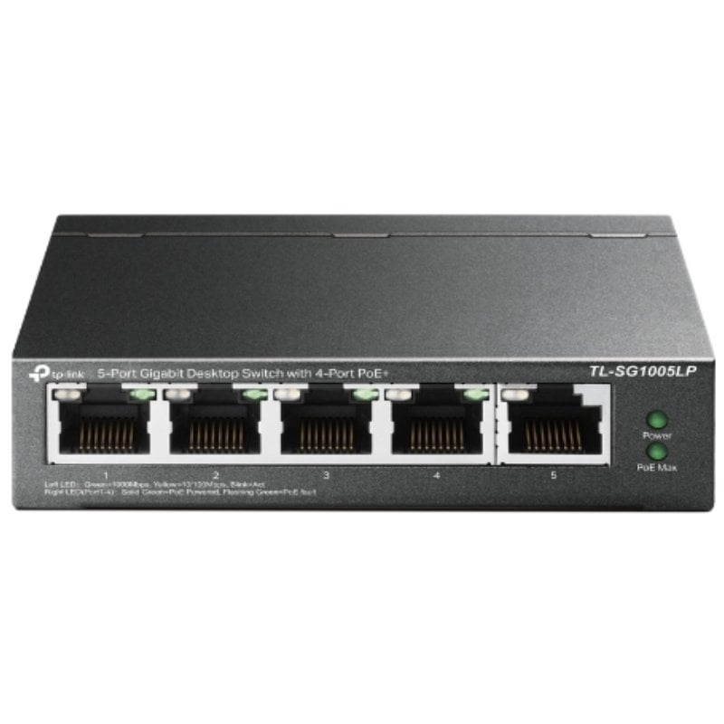 Switch TP-Link TL-SG1005LP 5 Puertos/ RJ-45 10/100/1000/ PoE 1210002616584 TL-SG1005LP V2 TPL-SWITCH TL-SG1005LP V2
