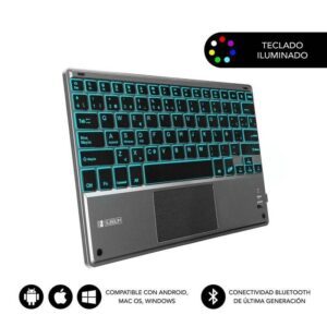 Teclado Compacto Inalámbrico Subblim Touchpad Smart Blacklit/ Gris 8436586740610 SUB-KBT-SMBT51 SUB-TEC SMBT51